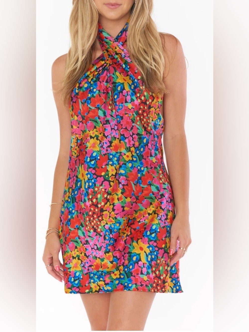 Show Me Your MuMu Jasmine Halter Mini Dress Floral